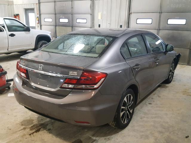 19XFB2F89DE058487 - 2013 HONDA CIVIC EX GRAY photo 4