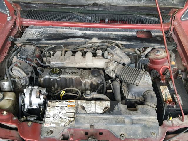 1FAPP36X3LK158444 - 1990 FORD TEMPO GL MAROON photo 7