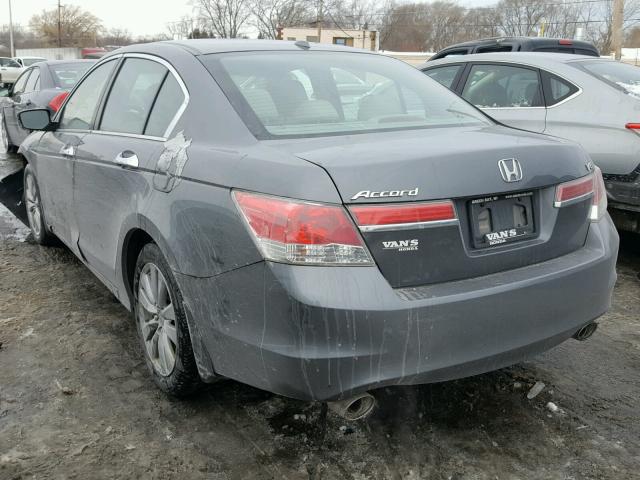 1HGCP3F80CA016125 - 2012 HONDA ACCORD EXL GRAY photo 3