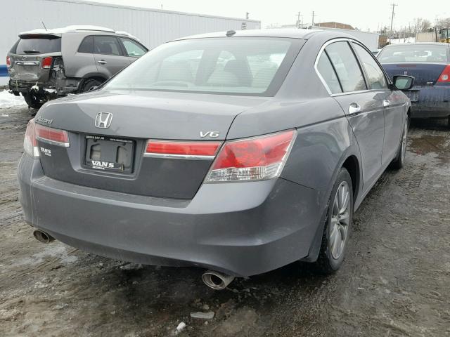 1HGCP3F80CA016125 - 2012 HONDA ACCORD EXL GRAY photo 4