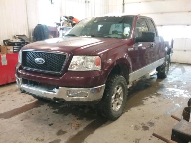 1FTPX14524NB32966 - 2004 FORD F150 MAROON photo 2