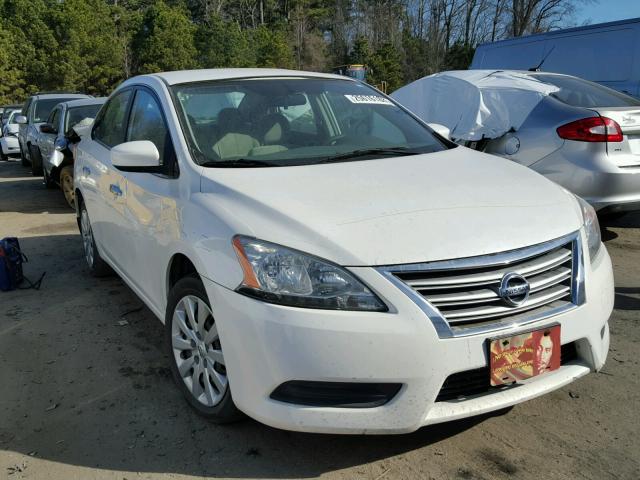 3N1AB7AP0DL626842 - 2013 NISSAN SENTRA S WHITE photo 1