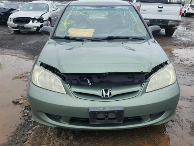 1HGES16394L007025 - 2004 HONDA CIVIC DX V GREEN photo 9