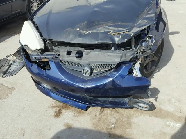 JH4DC54832C030163 - 2002 ACURA RSX BLUE photo 9