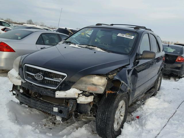 KNDJC733265637932 - 2006 KIA SORENTO EX BLACK photo 2