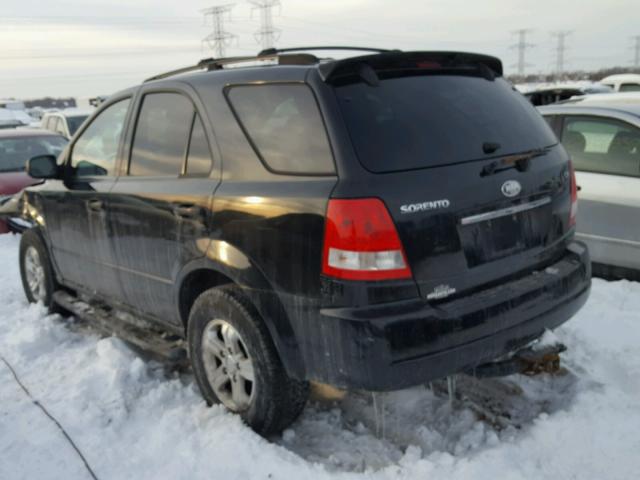 KNDJC733265637932 - 2006 KIA SORENTO EX BLACK photo 3