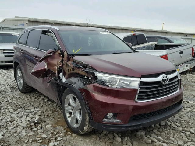 5TDDKRFH1FS173819 - 2015 TOYOTA HIGHLANDER RED photo 1