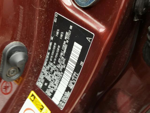 5TDDKRFH1FS173819 - 2015 TOYOTA HIGHLANDER RED photo 10