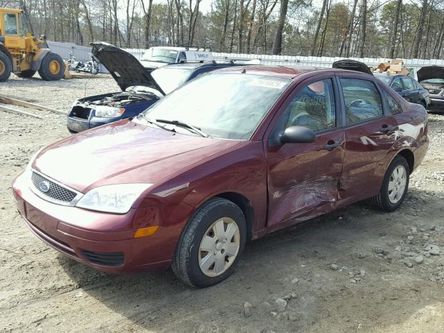 1FAFP34N67W333149 - 2007 FORD FOCUS ZX4 RED photo 2