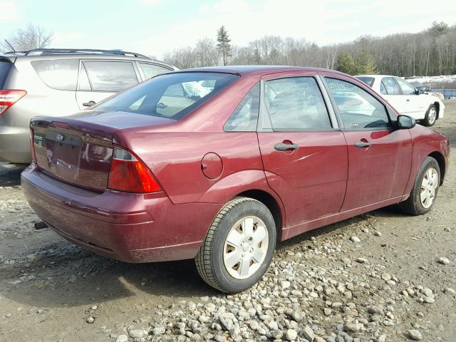 1FAFP34N67W333149 - 2007 FORD FOCUS ZX4 RED photo 4