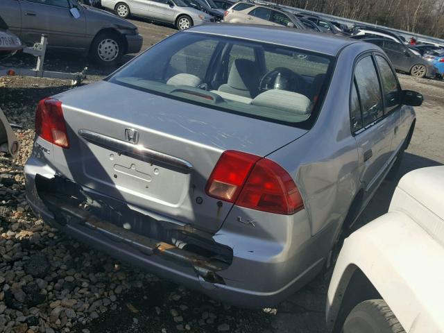 2HGES16581H534029 - 2001 HONDA CIVIC LX SILVER photo 4