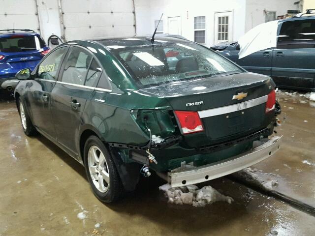 1G1PC5SB2E7293666 - 2014 CHEVROLET CRUZE LT GREEN photo 3