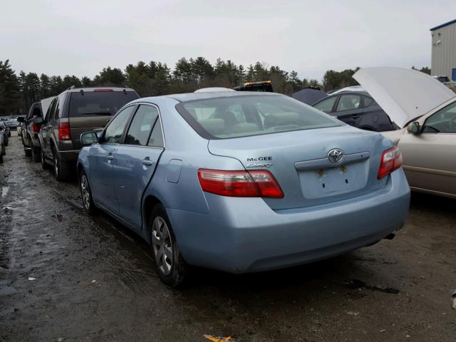 4T4BE46K39R055785 - 2009 TOYOTA CAMRY BASE BLUE photo 3