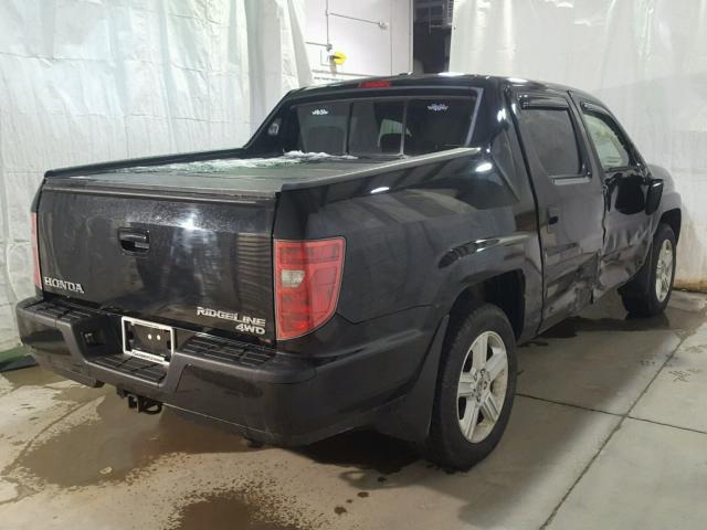 5FPYK1F58BB451114 - 2011 HONDA RIDGELINE BLACK photo 4