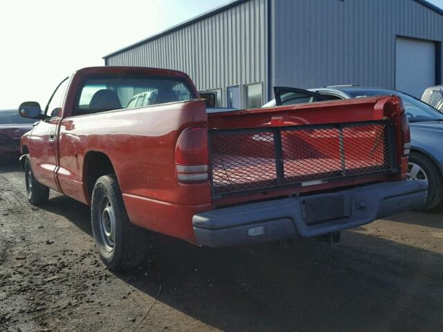 1B7FL26X5WS639523 - 1998 DODGE DAKOTA RED photo 3