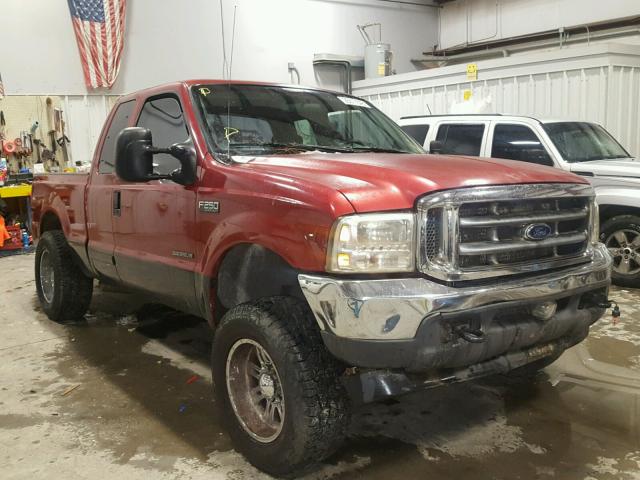 1FTNX21F02EA34199 - 2002 FORD F250 SUPER RED photo 1