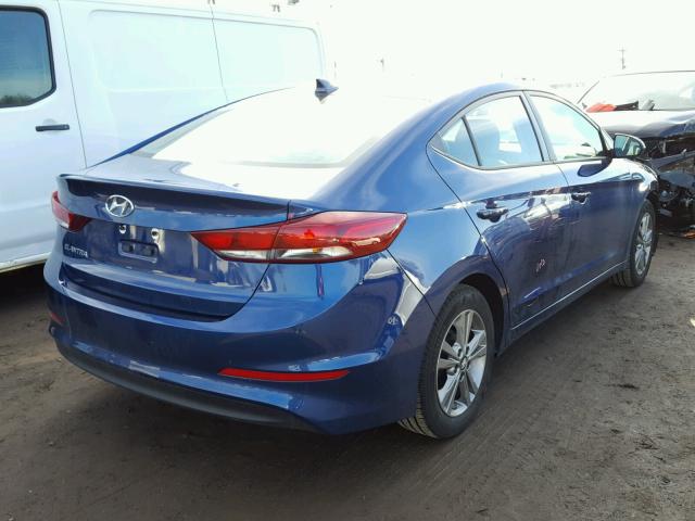 5NPD84LF1HH110989 - 2017 HYUNDAI ELANTRA SE BLUE photo 4