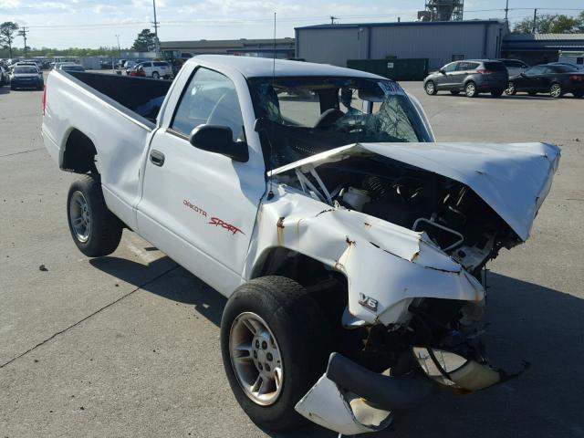 1B7FL26X3XS231555 - 1999 DODGE DAKOTA WHITE photo 1