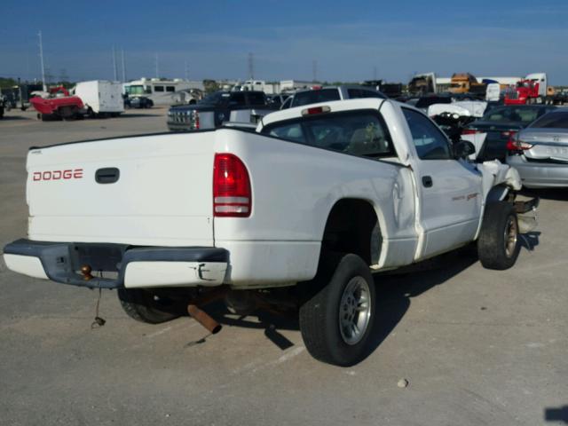 1B7FL26X3XS231555 - 1999 DODGE DAKOTA WHITE photo 4