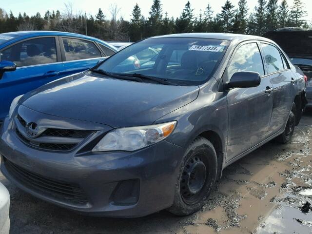 2T1BU4EE9BC657249 - 2011 TOYOTA COROLLA BA GRAY photo 2