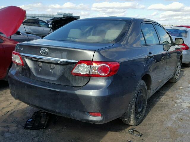 2T1BU4EE9BC657249 - 2011 TOYOTA COROLLA BA GRAY photo 4