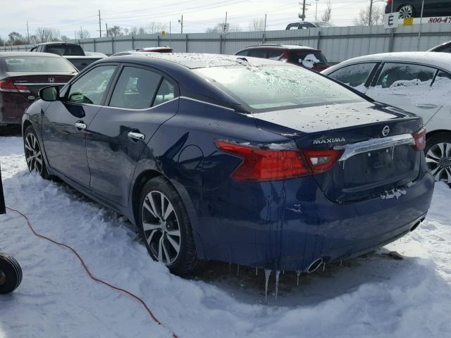 1N4AA6AP0HC399377 - 2017 NISSAN MAXIMA 3.5 BLUE photo 3