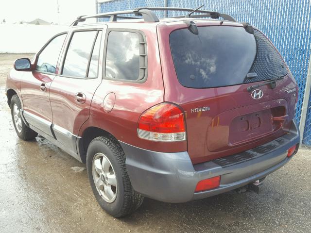 KM8SC13D25U886967 - 2005 HYUNDAI SANTA FE G RED photo 3