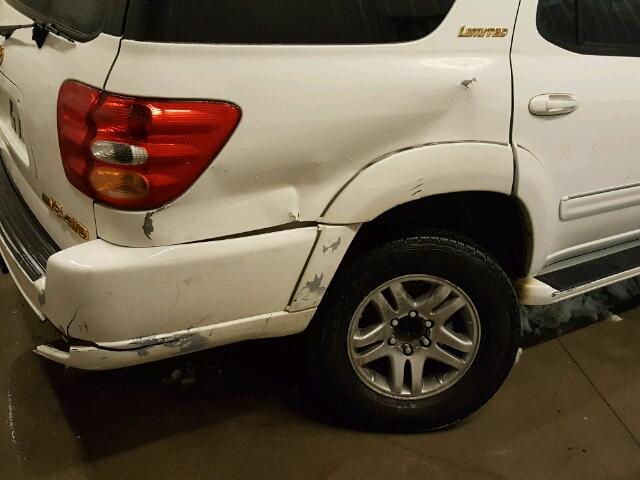 5TDBT48A74S229816 - 2004 TOYOTA SEQUOIA LI WHITE photo 9