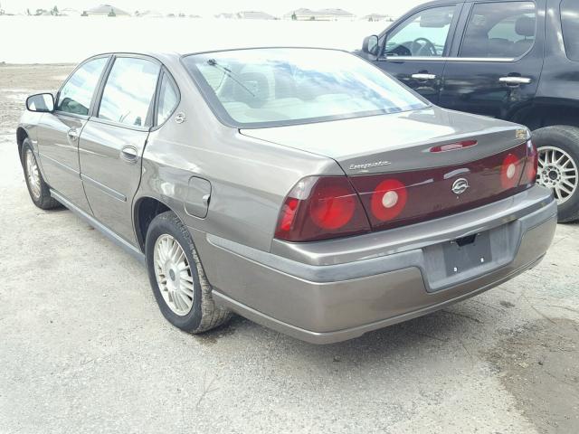 2G1WF55E029259096 - 2002 CHEVROLET IMPALA BROWN photo 3