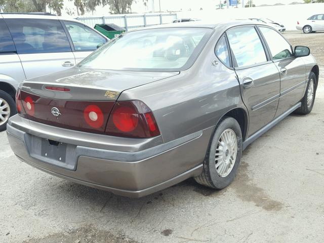 2G1WF55E029259096 - 2002 CHEVROLET IMPALA BROWN photo 4