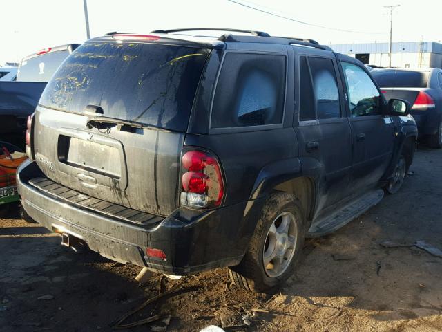 1GNDS13S782261406 - 2008 CHEVROLET TRAILBLAZE BLACK photo 4