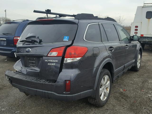 4S4BRBLC3B3358173 - 2011 SUBARU OUTBACK 2. GRAY photo 4