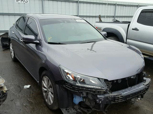 1HGCR2F8XEA122525 - 2014 HONDA ACCORD EXL GRAY photo 1