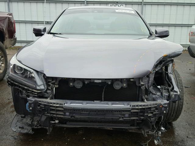 1HGCR2F8XEA122525 - 2014 HONDA ACCORD EXL GRAY photo 9