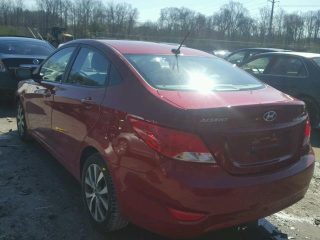 KMHCT4AE1HU359959 - 2017 HYUNDAI ACCENT SE RED photo 3