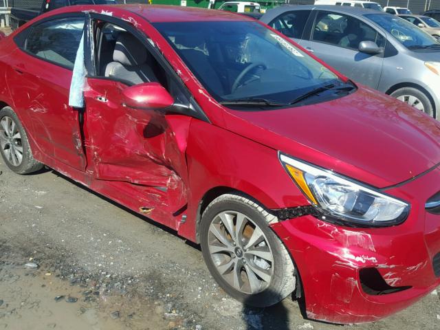 KMHCT4AE1HU359959 - 2017 HYUNDAI ACCENT SE RED photo 9