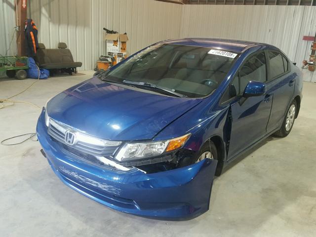 19XFB2F56CE070178 - 2012 HONDA CIVIC LX BLUE photo 2