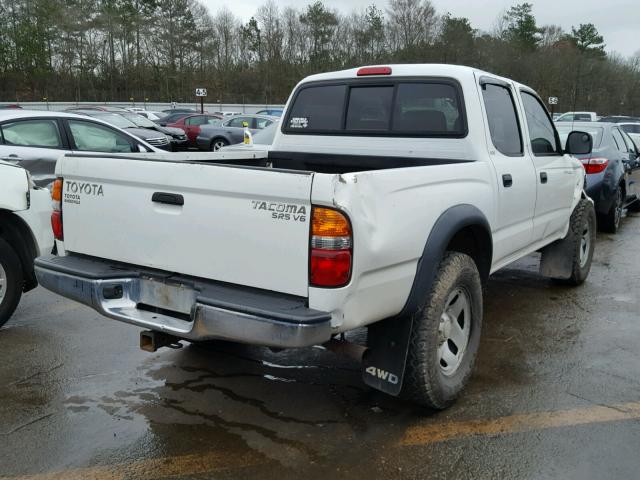 5TEHN72N84Z422836 - 2004 TOYOTA TACOMA DOU WHITE photo 4