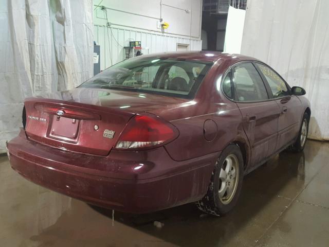 1FAFP55244A210653 - 2004 FORD TAURUS SES RED photo 4