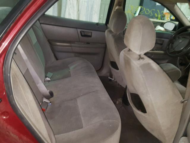 1FAFP55244A210653 - 2004 FORD TAURUS SES RED photo 6