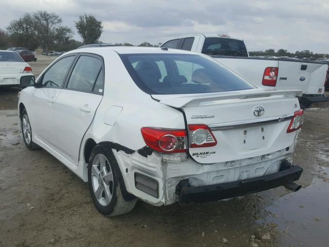 2T1BU4EE2BC725424 - 2011 TOYOTA COROLLA BA WHITE photo 3