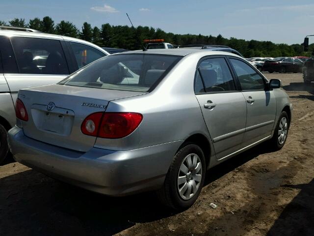 JTDBR32E242038963 - 2004 TOYOTA COROLLA CE SILVER photo 4