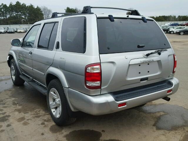 JN8DR09Y93W802973 - 2003 NISSAN PATHFINDER SILVER photo 3