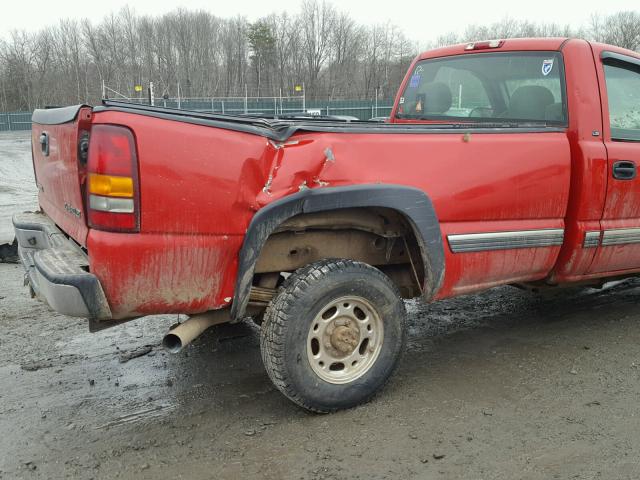 1GCHK24U22E244857 - 2002 CHEVROLET SILVERADO RED photo 9