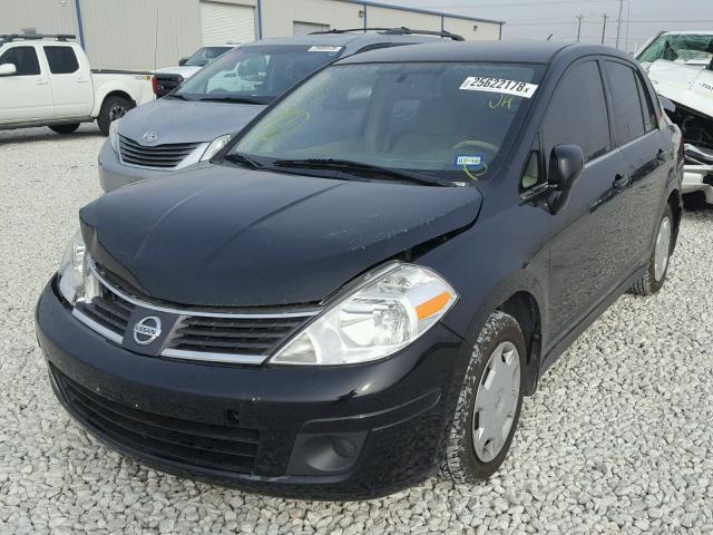 3N1BC11E38L410499 - 2008 NISSAN VERSA S BLACK photo 2