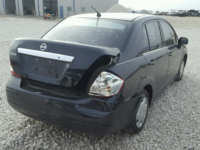 3N1BC11E38L410499 - 2008 NISSAN VERSA S BLACK photo 4