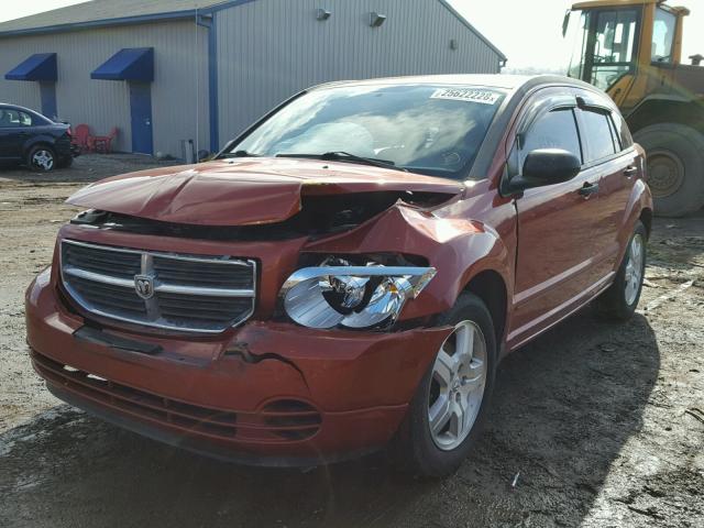 1B3HB48B27D532722 - 2007 DODGE CALIBER SX ORANGE photo 2