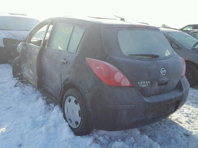 3N1BC13E88L443317 - 2008 NISSAN VERSA S BLACK photo 3