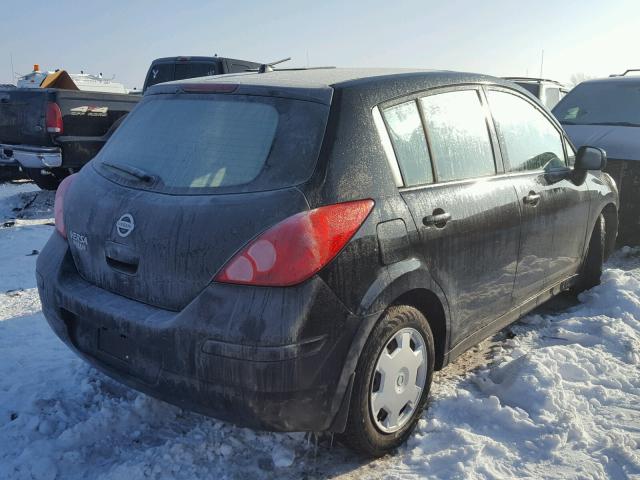 3N1BC13E88L443317 - 2008 NISSAN VERSA S BLACK photo 4