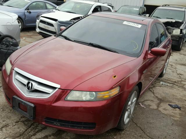 19UUA66294A038063 - 2004 ACURA TL BURGUNDY photo 2